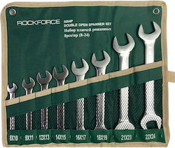 Rockforce Set 8 Deutsche Schraubenschlüssel mit Steckgröße von 8mm bis 24mm