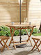 Masă De Exterior Din Teak Pliabilă Naturală 110x110x75cm