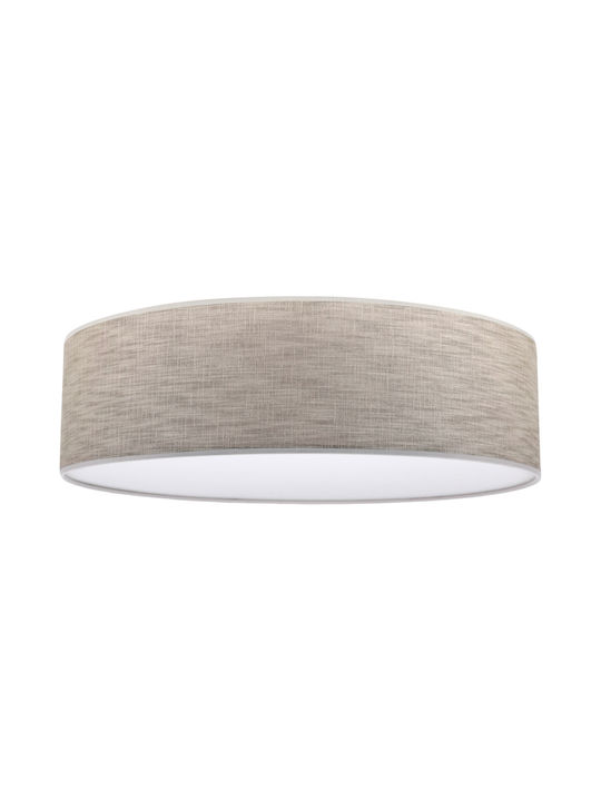 Light Home Πλαφονιέρα Οροφής Γκρι με Ντουί E27