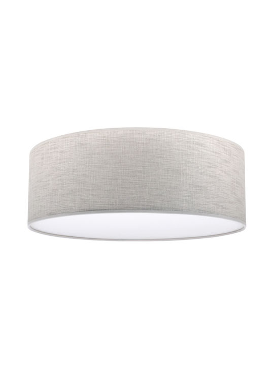 Light Home Πλαφονιέρα Οροφής Γκρι με Ντουί E27