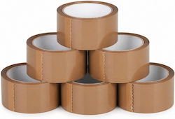 Set 6 Low Noise Adhesive Tape Rolls Packaging Parcels Packages High Adhesion Silent Unwinding 5 Cm X 66 M Brown Set 6 Low Noise Adhesive Tape Rolls Packaging Parcels Packages High Adhesion Silent Unwinding 5 Cm X 66 M Brown