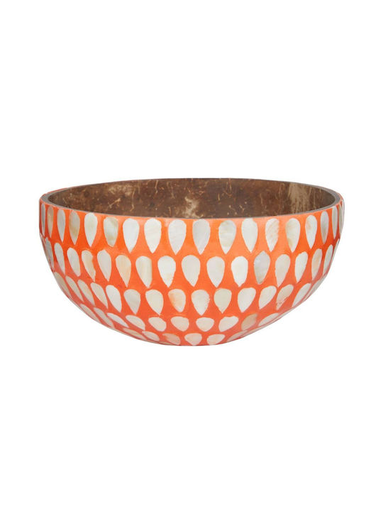 Butlers Bol De Servire Rotund Din Lemn Portocaliu Cu Diametrul 14 Cm