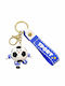 Keychain Flippy Soccer Ball Model Headphones World Cup Accessory Keys Backpack Acrylic Material 50 G Blue