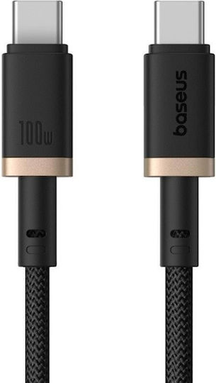 Baseus P10377803u01-00 Dura Schnelles Laden Daten Usb Typ-c Zu Usb Typ-c 100w Zertifiziert 1m Gelbe+Schwarze Kabel