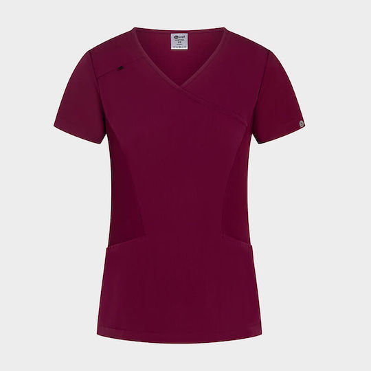 B-Well Justina Female Medical Blouse Red