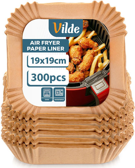 Vilde Αντικολλητικά Χαρτιά για Air Fryer 19x19εκ. 300τμχ