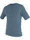 O'Neill Skins UPF 50+ Men's Short Sleeve Sun Protection Shirt Blue