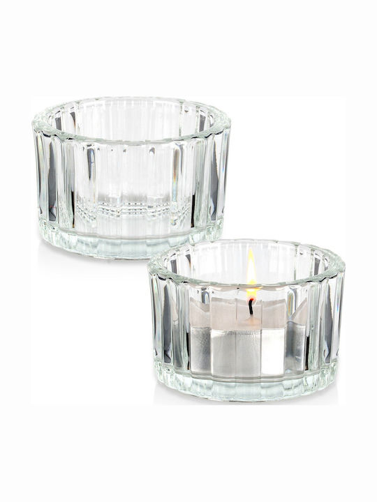 Home&Styling Collection Σετ Κηροπήγια Γυάλινα