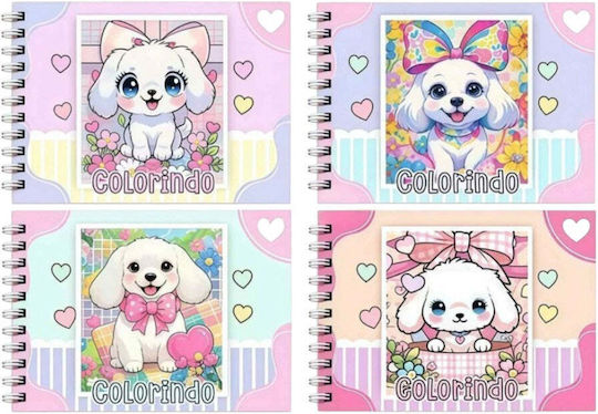 Colouring Book Puppies 21x15 Cm 4 Designs – 1 Piece