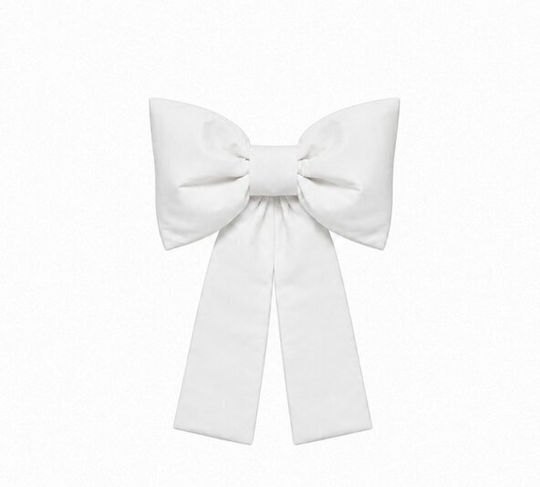 Fabric Bow Decoration for Candle 40x65cm White