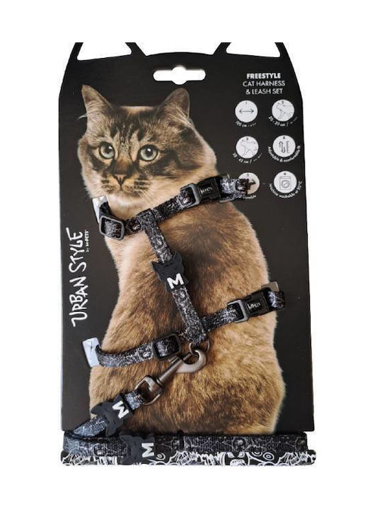 M-pets Urban Style Freestyle Cat Eco Set Strap & Leash Neck 20 30 Cm Back 30 42 Cm