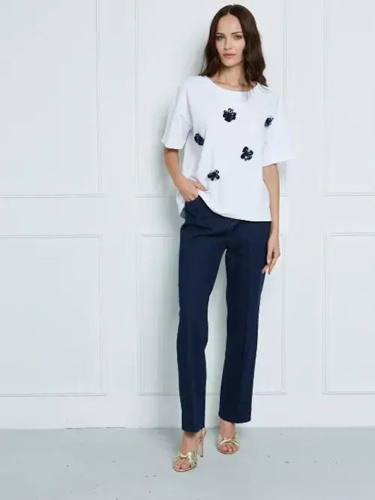 Women's Fabric Trousers Blue