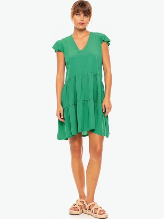 Sommer Mini Damenkleid Meergrün