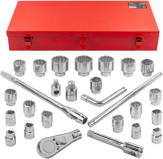 Set Unelte Forcekraft Set Unelte 26 Bucăți 3/4" 12-Laturi