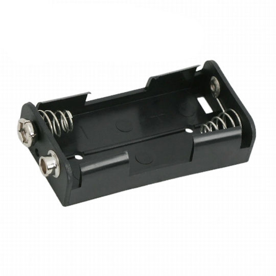 Set 10 Suporturi Pentru Baterii 2 X AA Conexiune 9V Plastic Suport Baterii AA Culoare Neagră Set 10 Bucăți