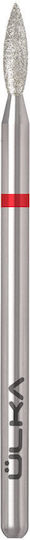 Ulka Diamantschneider Nagelfräser-Flamme Rote 2,1 Mm 8 Mm