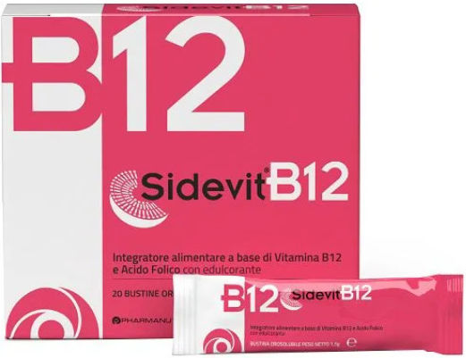 Winmedica Sidevit B12 Vitamin for the Health of the Nervous System Strawberry 30 Sachets
