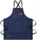 Adiavroxo (Work Aprons & Sleeves) Barista / Bartender / Waiter Apron Blue