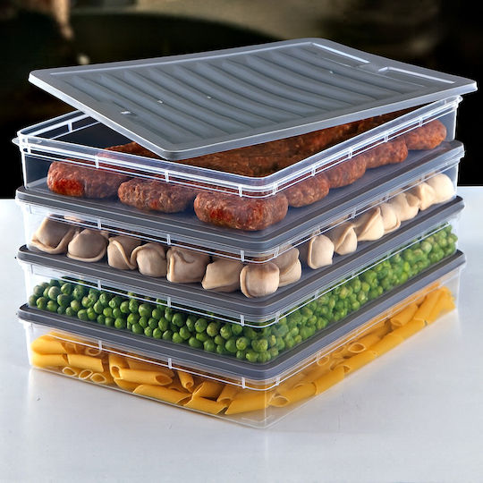 Plastik Lunchbox Weiß Mit Fächern 2.4lt