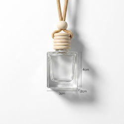 Glass Little Bottle Car Air Freshener 10ml Wooden Cap Cord