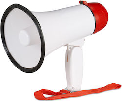 Relaxdays Stadium Megaphone White Red White Red Black 21x22x13.5 Cm