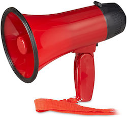 Relaxdays Megaphone Red Black 21x22x13.5 Cm Stadium Use Strap