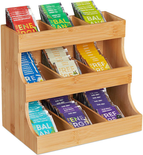 Relaxdays Caseta Pentru Ceai Cu Capac Alb 24x17.5x27cm