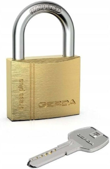 Gerda Brass Padlock Horseshoe with Key 50mm