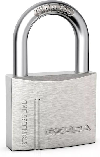 Gerda Padlock Ατσάλινο Λουκέτο Πέταλο με Κλειδί 50mm