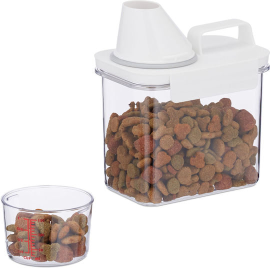 Relaxdays Vază Utilizare Generală cu Capac Plastic Transparent 1100ml