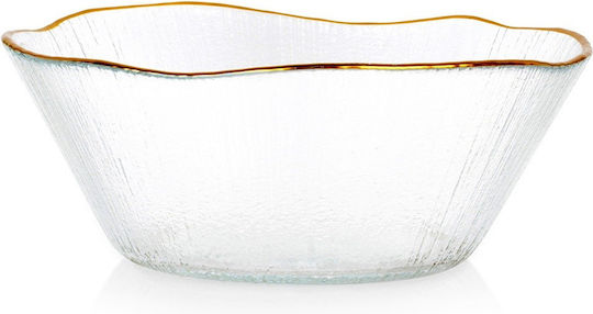 Vilde Vilde Servierschale Rund Glas Gold mit Durchmesser 15cm