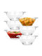 Vilde Round Glass Transparent Serving Bowl with Diameter 16.5cm 6 Pieces