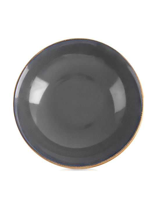 Orion Πιάτο Βαθύ Κεραμικό Γκρι 20.5cm