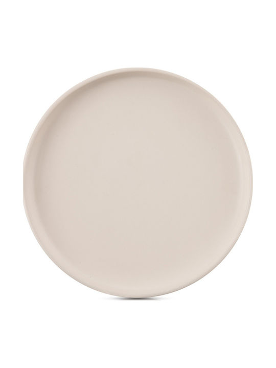 Orion Ceramic Desert Serving Plate Beige with Diameter 26.5cm