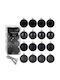 Black Unbreakable Christmas Tree Baubles 5 Cm 16 Pcs