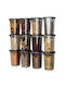 Vilde Set 12Stücke Lebensmittelgläser für Kaffee / Nudeln mit Kunststoff-Deckel Transparent 1000ml