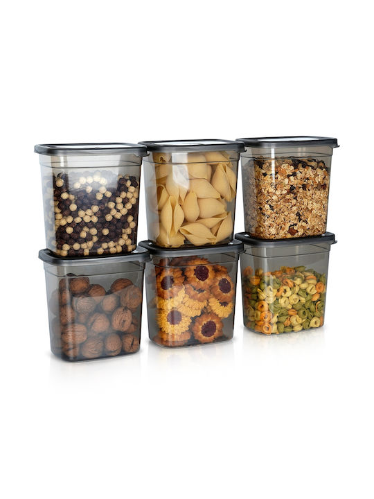 Vilde Set 6 Bucăți Vaze Pentru Cafea / Paste Cu Capac Plastic Transparent 1850ml