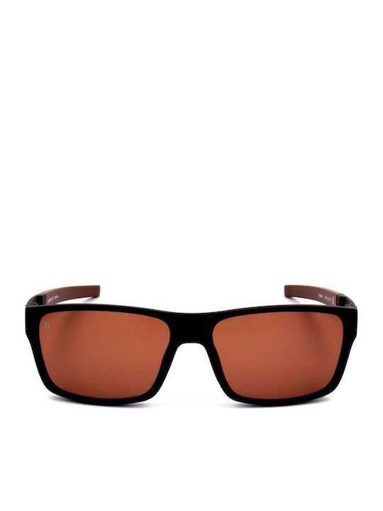 Rodenstock Unisex Sunglasses With Black Frame And Brown Lens R3294 D