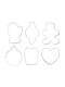 Orion Set of Christmas Heart Cookie Cutters 6 Pieces