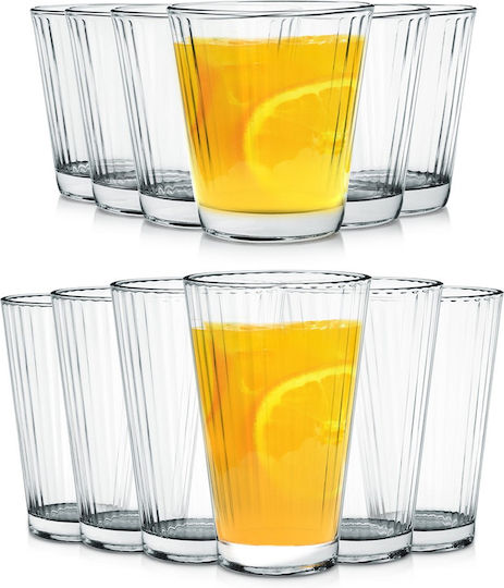 Excellent Houseware Set Pahare Apă / Cocktail Din Sticlă 270ml 12 Bucăți