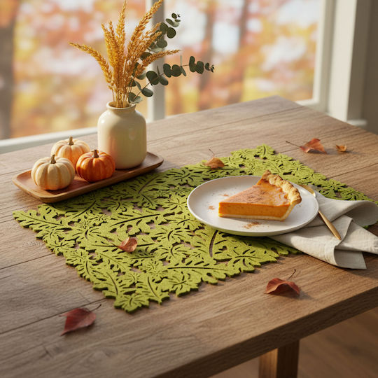 Alista Home Σουπλά από Τσόχα Πράσινο 44.5x28.5cm