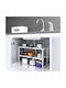 Metal Cupboard Shelf 47x26x38cm White