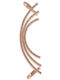 Ohrring Ear Cuff Gebogen Handgefertigt Rosa Vergoldetes Silber 925
