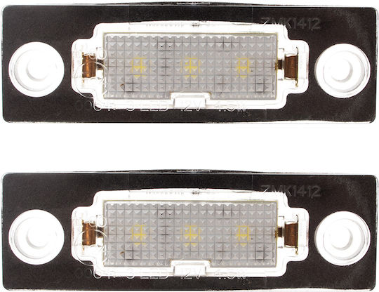 Vw Caddy Golf V Plus Jetta Passat B5 T5 Touran Superb Led License Plate Lights 2 Pcs Set