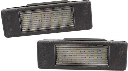 Citroen Berlingo C2 C3 C4 C5 II C6 C8 Evasion Jumpy LED Kennzeichenbeleuchtungen 2 Stück Satz
