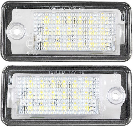 Audi A3 A4 A6 A8 Q7 LED Светлини За Регистрационната Табела Комплект 2 Бройки