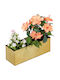 Relaxdays Vază Pentru Plante Auriu 13.5x12.5x40cm