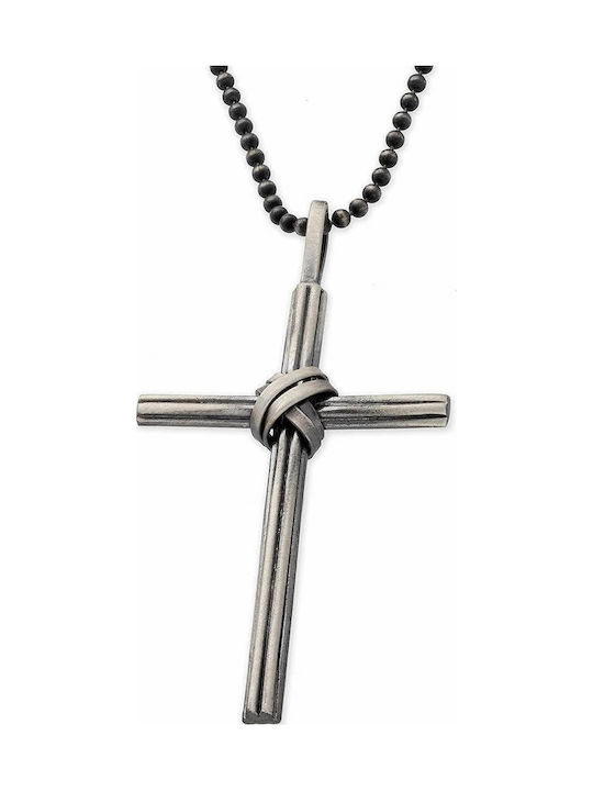 Pandantiv Cruce Handmade Argint 925 Șnur Piele ...