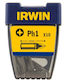 Grot Bit Phillips Type Tip 1/4" 25mm 10 Pcs Ph1 I-10504330