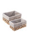 Orion Fabric Beige Storage Basket 2 Pieces